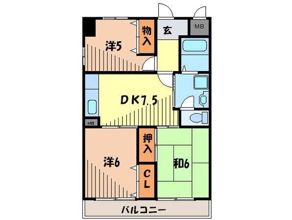 コ－ポ貴崎の物件間取画像